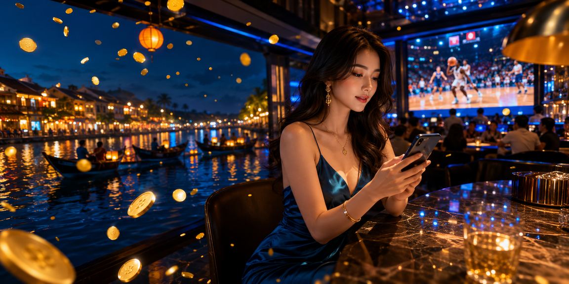 Người dùng Hội An xem kèo bóng rổ và kiểm tra hạng VIP trên điện thoại di động